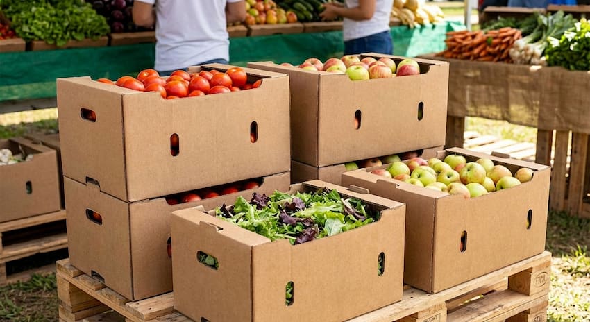 Por que escolher caixas de papelão para hortifruti?